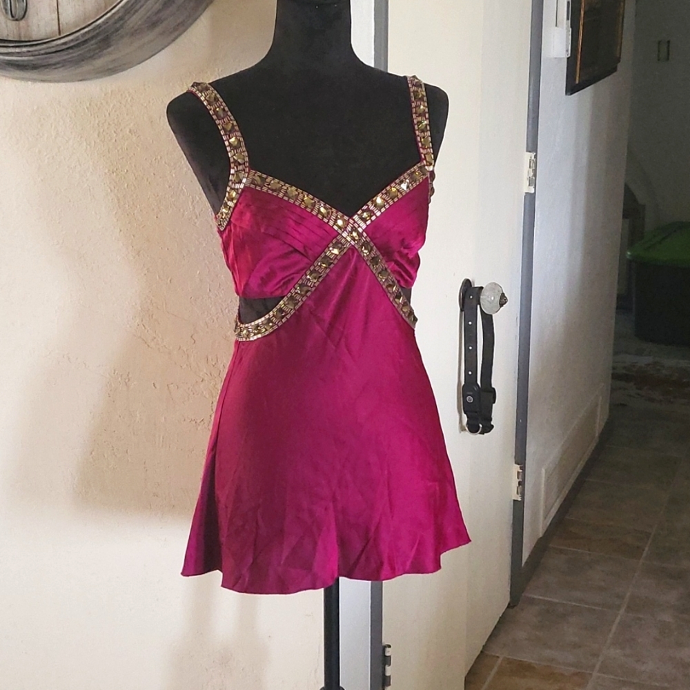 Purple Bebe Top with beads